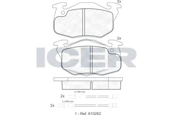 Brake Pad Set, disc brake 180866