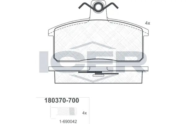 Brake Pad Set, disc brake 180370-700