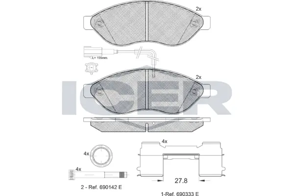 Brake Pad Set, disc brake 141803-203