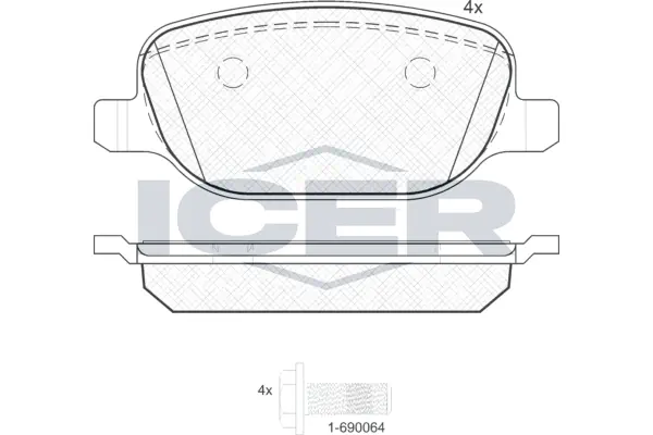 Brake Pad Set, disc brake 181780