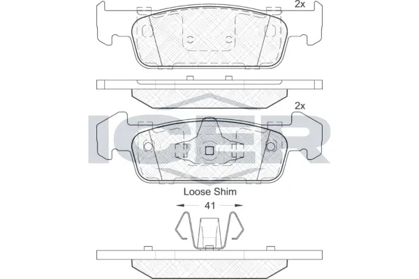 Brake Pad Set, disc brake 182115-202