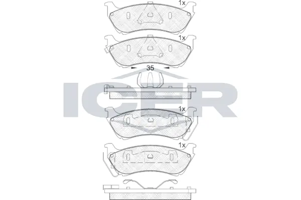 Brake Pad Set, disc brake 181277