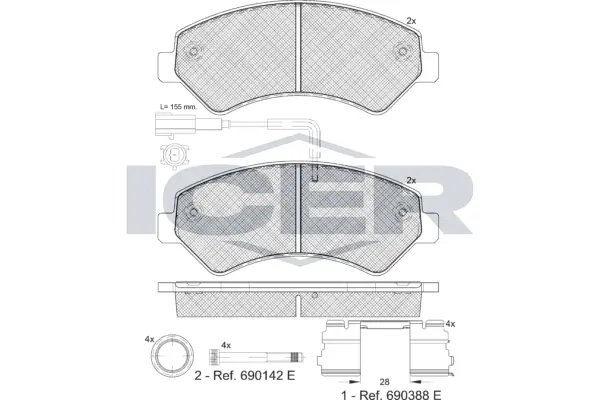 Brake Pad Set, disc brake 141836-201