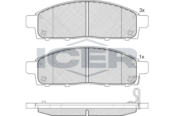 Brake Pad Set, disc brake 181784