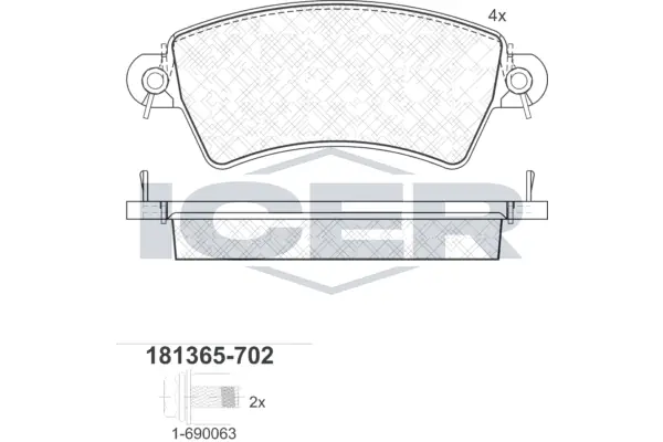 Brake Pad Set, disc brake 181365-702