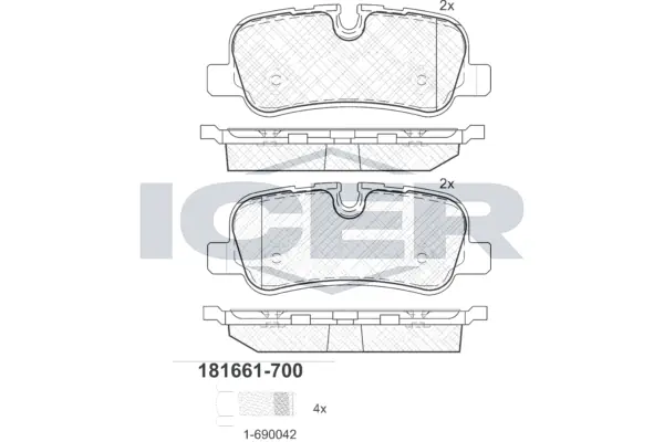 Brake Pad Set, disc brake 181661-700