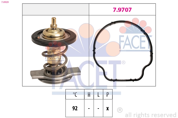 Thermostat, coolant Made in Italy - OE Equivalent 7.8929