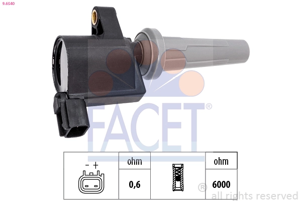 Ignition Coil Made in Italy - OE Equivalent 9.6540