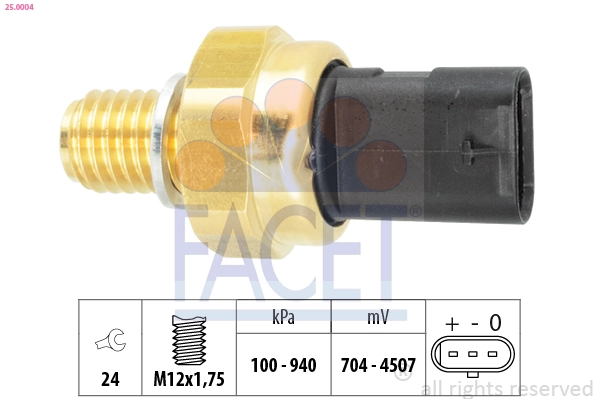 Sensor, oil pressure Made in Italy - OE Equivalent 25.0004