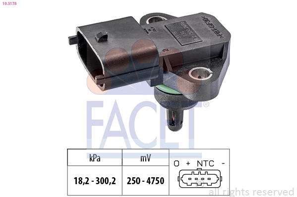 Air Pressure Sensor, altitude adaption Made in Italy - OE Equivalent 10.3178
