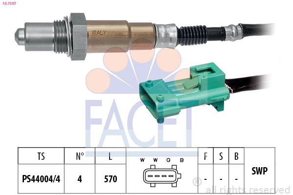 Oxygen Sensor Made in Italy - OE Equivalent 10.7597
