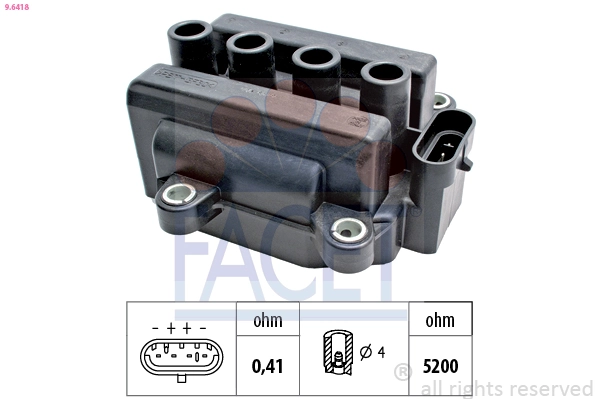 Ignition Coil OE Equivalent 9.6418