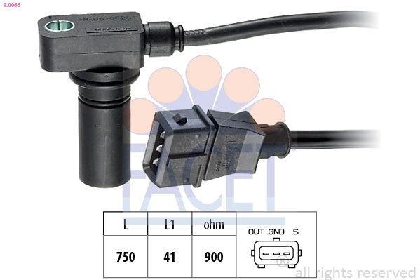 Sensor, crankshaft pulse Made in Italy - OE Equivalent 9.0066