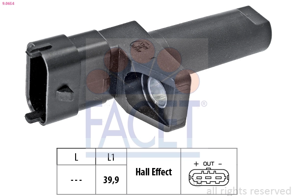 Sensor, crankshaft pulse Made in Italy - OE Equivalent 9.0654