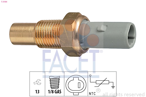 Sensor, coolant temperature Made in Italy - OE Equivalent 7.3184