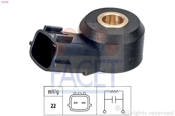 Knock Sensor Made in Italy - OE Equivalent 9.3115