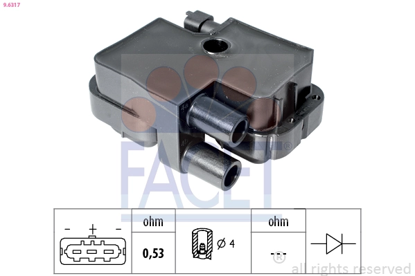 Ignition Coil OE Equivalent 9.6317