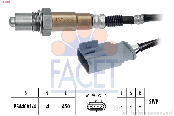 Oxygen Sensor Made in Italy - OE Equivalent 10.8380