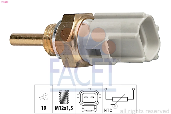 Sensor, coolant temperature Made in Italy - OE Equivalent 7.3323
