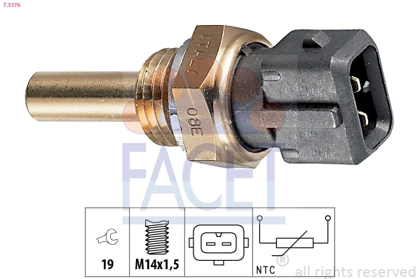 Sensor, coolant temperature Made in Italy - OE Equivalent 7.3176