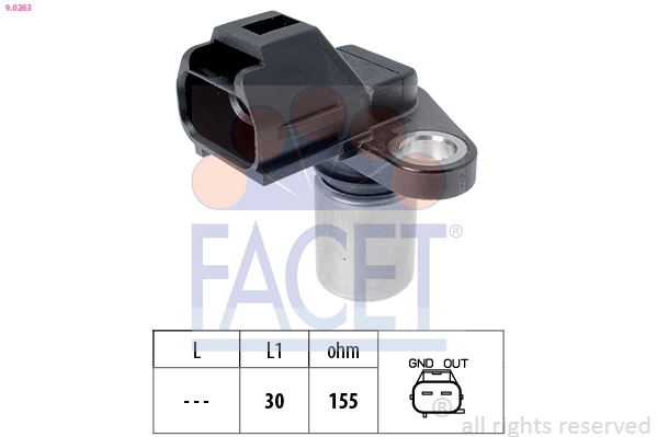 Sensor, crankshaft pulse Made in Italy - OE Equivalent 9.0263
