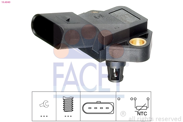Sensor, intake air temperature Made in Italy - OE Equivalent 10.4040