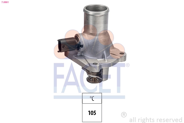 Thermostat, coolant Made in Italy - OE Equivalent 7.8861