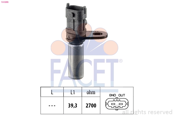 Sensor, crankshaft pulse Made in Italy - OE Equivalent 9.0288