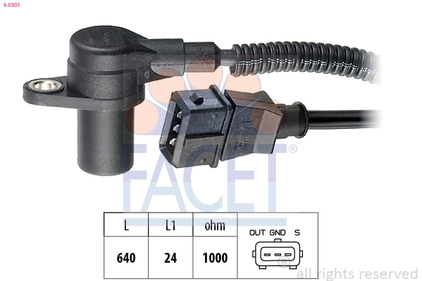 Sensor, crankshaft pulse Made in Italy - OE Equivalent 9.0301