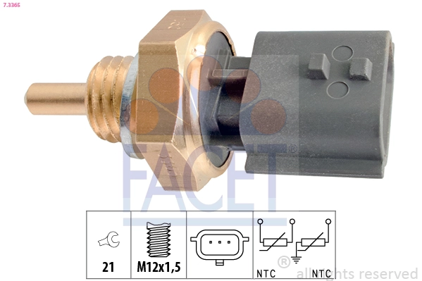 Sensor, coolant temperature Made in Italy - OE Equivalent 7.3365