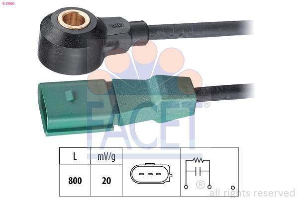 Knock Sensor Made in Italy - OE Equivalent 9.3060