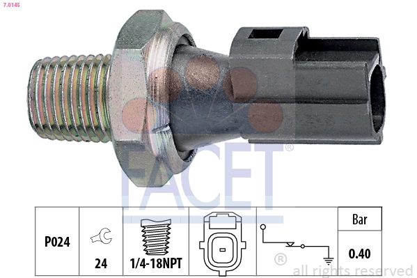 Oil Pressure Switch Made in Italy - OE Equivalent 7.0145