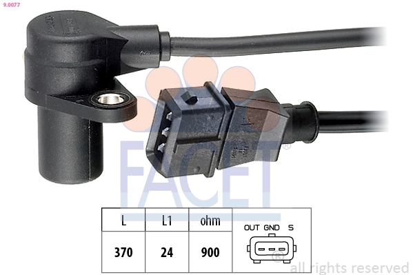 Sensor, crankshaft pulse Made in Italy - OE Equivalent 9.0077