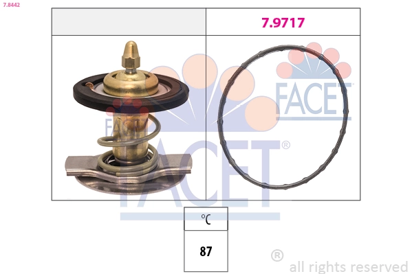 Thermostat, coolant Made in Italy - OE Equivalent 7.8442