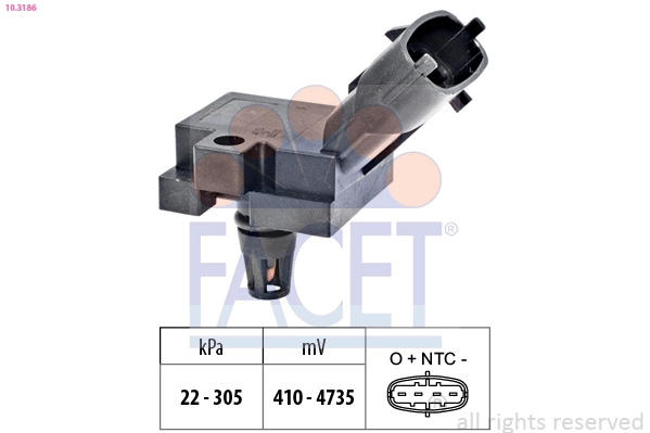Air Pressure Sensor, altitude adaption Made in Italy - OE Equivalent 10.3186