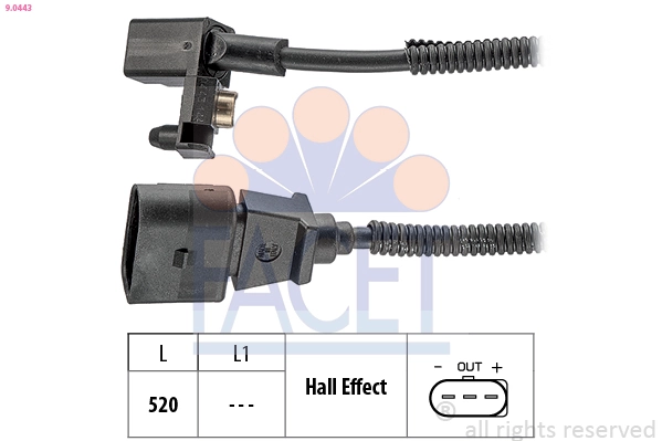 Sensor, crankshaft pulse Made in Italy - OE Equivalent 9.0443