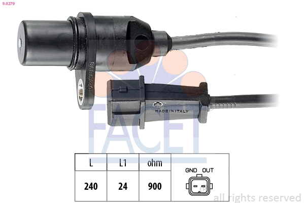 Sensor, crankshaft pulse Made in Italy - OE Equivalent 9.0279