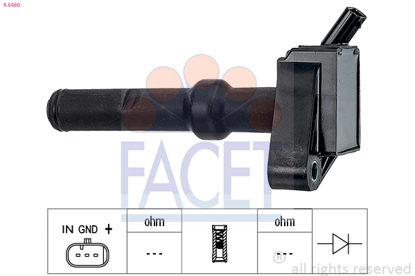 Ignition Coil Made in Italy - OE Equivalent 9.6560