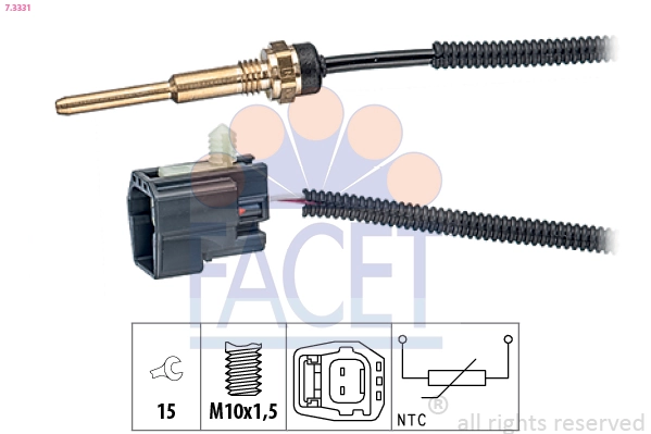 Sensor, coolant temperature Made in Italy - OE Equivalent 7.3331