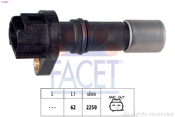 Sensor, crankshaft pulse Made in Italy - OE Equivalent 9.0461
