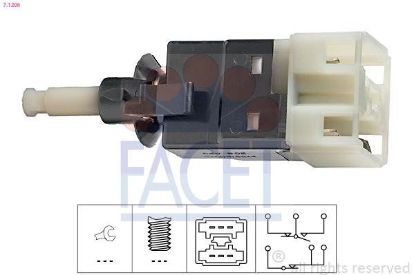 Stop Light Switch Made in Italy - OE Equivalent 7.1206