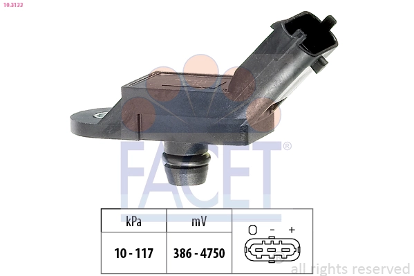 Air Pressure Sensor, altitude adaption Made in Italy - OE Equivalent 10.3133