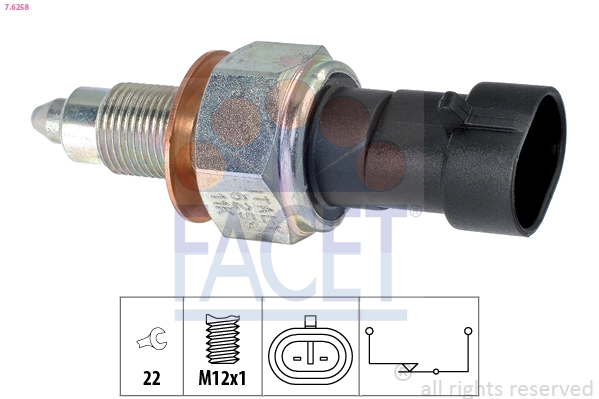 Switch, reverse light Made in Italy - OE Equivalent 7.6258