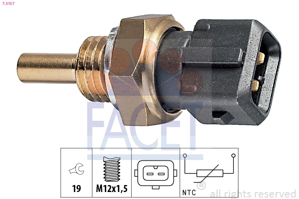 Sensor, coolant temperature Made in Italy - OE Equivalent 7.3157
