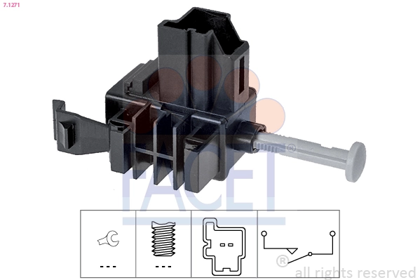 Switch, clutch control (cruise control) Made in Italy - OE Equivalent 7.1271