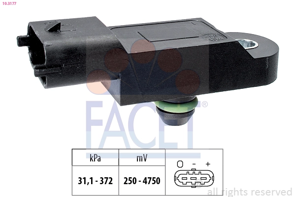 Air Pressure Sensor, altitude adaption Made in Italy - OE Equivalent 10.3177