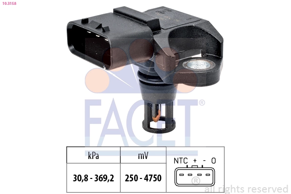 Air Pressure Sensor, altitude adaption Made in Italy - OE Equivalent 10.3158