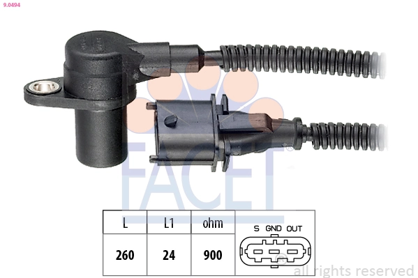 Sensor, crankshaft pulse Made in Italy - OE Equivalent 9.0494