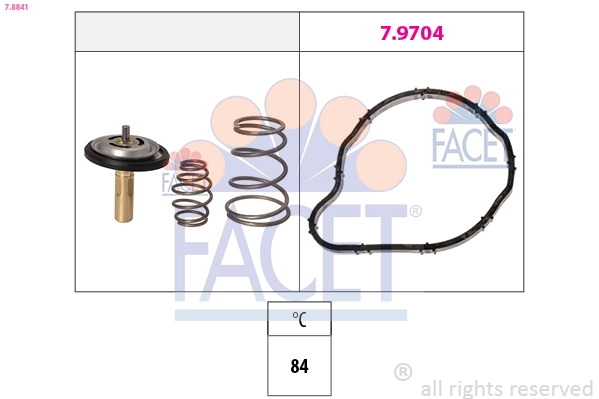 Thermostat, coolant Made in Italy - OE Equivalent 7.8841