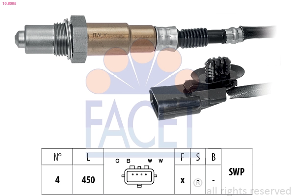 Oxygen Sensor Made in Italy - OE Equivalent 10.8095